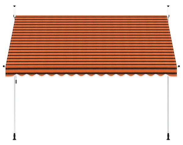 Tenda na ručno uvlačenje 350 cm narančasto-smeđa - Šarena / N/A