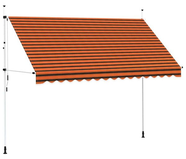 Tenda na ručno uvlačenje 350 cm narančasto-smeđa - Šarena / N/A