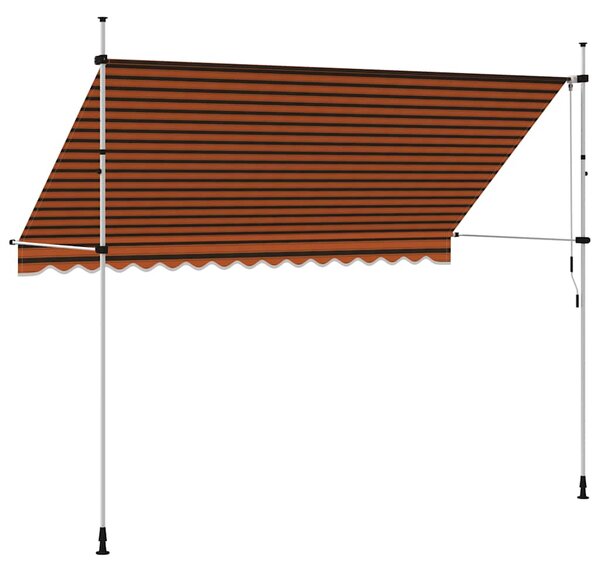 Tenda na ručno uvlačenje 350 cm narančasto-smeđa - Šarena / N/A