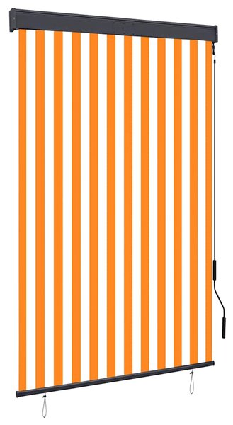 Vanjska roleta 120 x 250 cm bijelo-narančasta - Narančasta / 120 x 250 cm