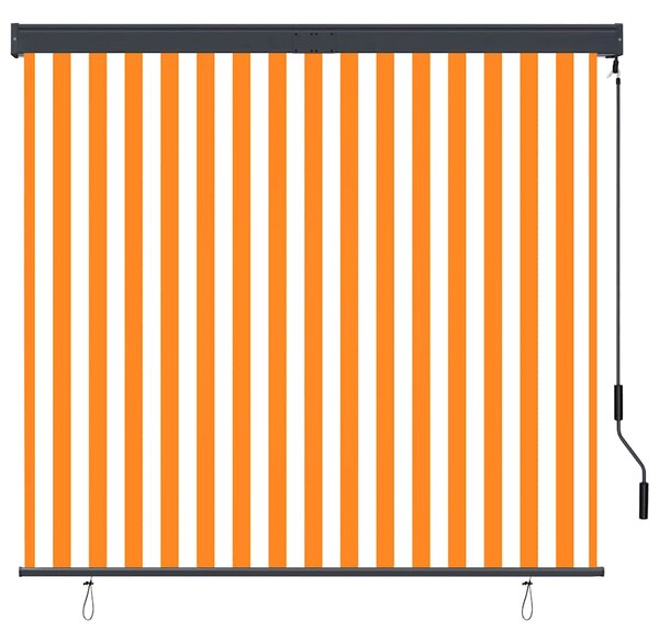 Vanjska roleta 160 x 250 cm bijelo-narančasta - Narančasta / 160 x 250 cm