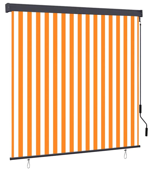 Vanjska roleta 160 x 250 cm bijelo-narančasta - Narančasta / 160 x 250 cm