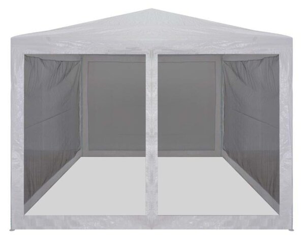 Šator za zabave s 4 mrežasta bočna zida 3 x 3 m - Bijela / 3 x 3 m