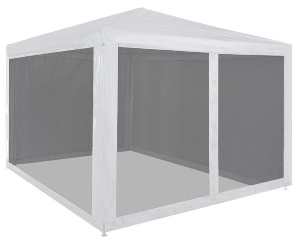 Šator za zabave s 4 mrežasta bočna zida 3 x 3 m - Bijela / 3 x 3 m