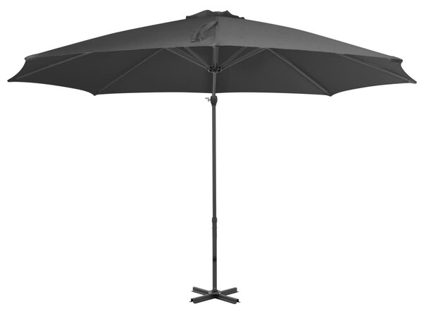 Konzolni vrtni suncobran s aluminijskim stupom 300 cm antracit - Antracitno siva / N/A