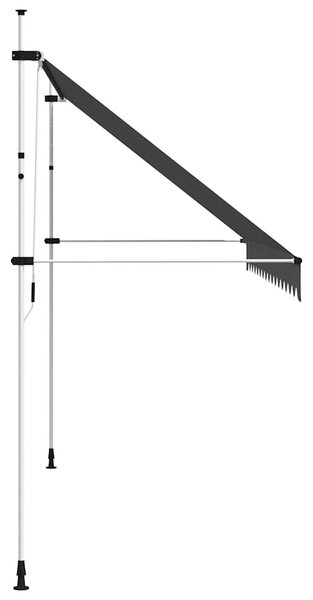 Tenda na ručno uvlačenje 400 cm antracit - Antracitno siva / N/A