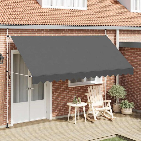 Tenda na ručno uvlačenje 400 cm antracit - Antracitno siva / N/A