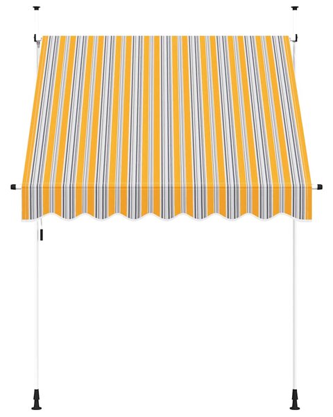 Tenda na ručno uvlačenje 200 cm žuto-plava prugasta - Šarena / N/A