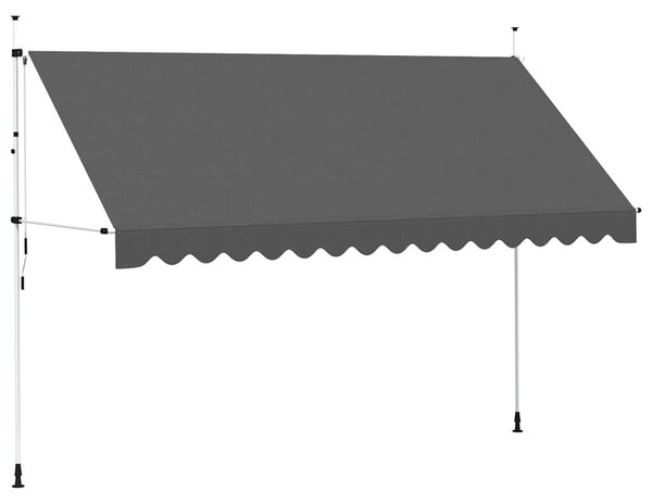 Tenda na ručno uvlačenje 400 cm antracit - Antracitno siva / N/A