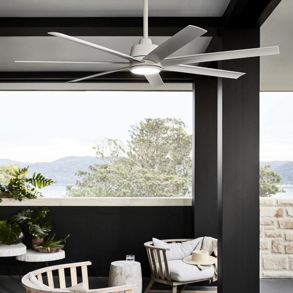 Beacon Lighting stropni ventilator sa svjetlom Atlanta bijeli 142 cm tihi, prigušiva, Bijela, Dnevni boravak/blagovaonica, Plastika