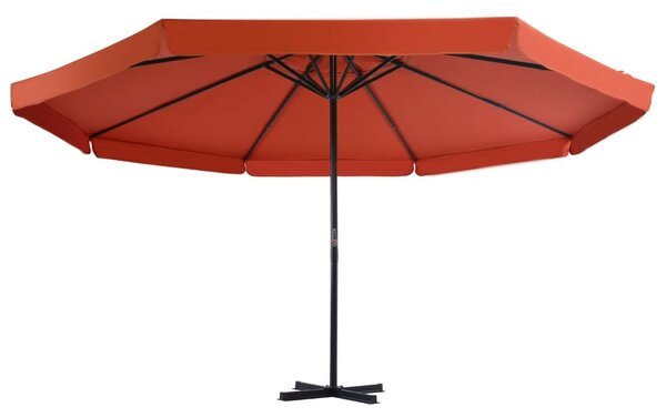 Vrtni suncobran s aluminijskom šipkom 500 cm boja cigle - Smeđa / 500 cm