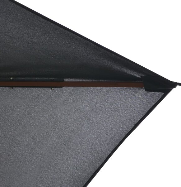 Vanjski suncobran s drvenim stupom 200 x 300 cm antracit - Antracitno siva / N/A