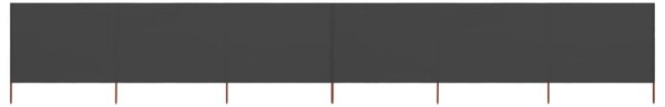 Vjetrobran sa 6 panela od tkanine 800 x 80 cm sivi - Siva / 800 x 80 cm
