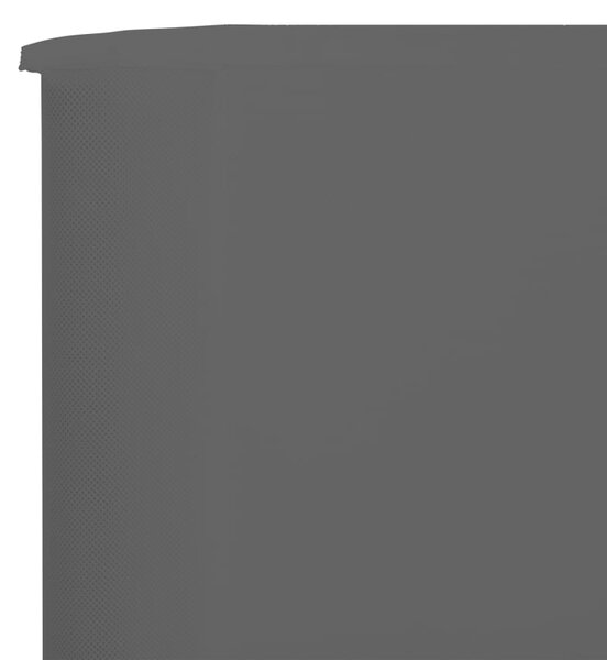 Vjetrobran sa 6 panela od tkanine 800 x 80 cm sivi - Siva / 800 x 80 cm