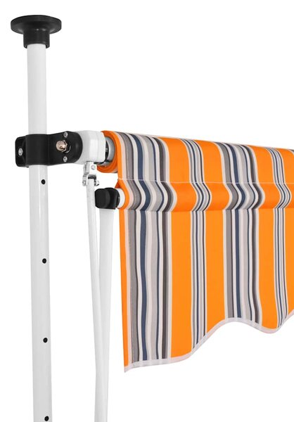 Tenda na ručno uvlačenje 400 cm žuto-plava prugasta - Šarena / N/A