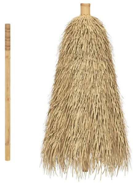 Suncobran od bambusa s krovom od lišća banane 210 cm - Smeđa / 210 cm