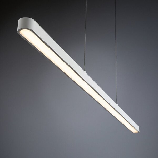 Paulmann Lento LED viseća svjetiljka, bijela, 100 cm, usmjeriva svjetla, prigušiva, Bijela, Dnevni boravak/blagovaonica, Aluminij