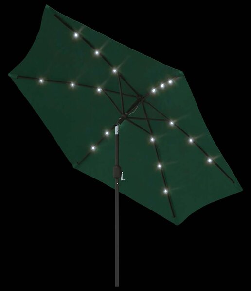 LED konzolni vrtni suncobran 3 m zeleni - Zelena / N/A