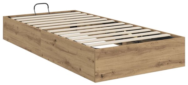 Otomanski krevet Zanatski Hrast 90 x 200 cm Konstrukcijsko drvo - Smeđa / 90 x 200 cm