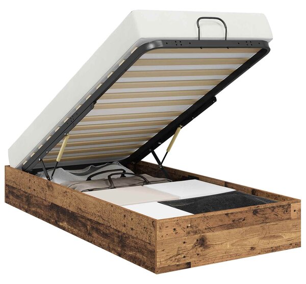 Otomanski krevet s pohranom Staro drvo 203 x 90 x 25 cm - Smeđa / 203 x 90 x 25 cm