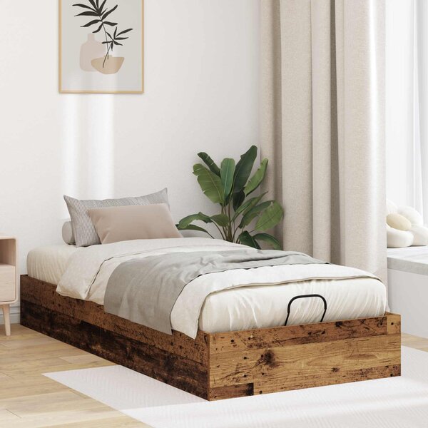 Otomanski krevet s pohranom Staro drvo 203 x 90 x 25 cm - Smeđa / 203 x 90 x 25 cm