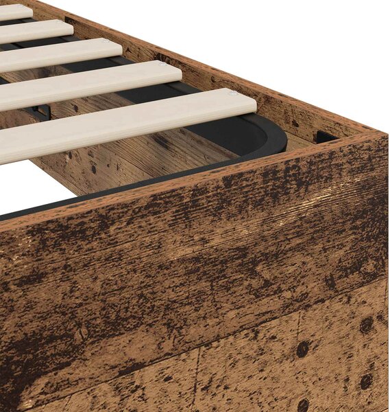 Otomanski krevet s pohranom Staro drvo 203 x 90 x 25 cm - Smeđa / 203 x 90 x 25 cm
