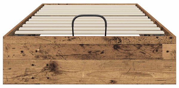 Otomanski krevet s pohranom Staro drvo 203 x 90 x 25 cm - Smeđa / 203 x 90 x 25 cm