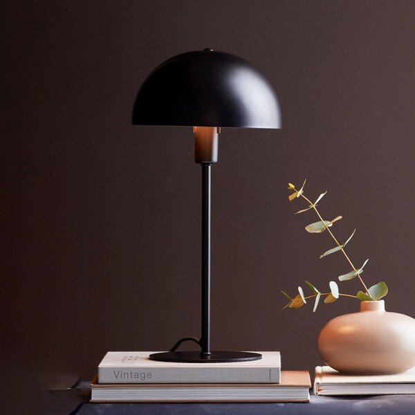 Nordlux Stolna lampa Ellen 20, crna, metalna, grlo E14, Crno, Dnevni boravak/blagovaonica, Metal