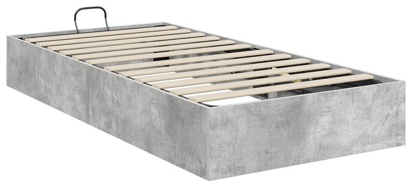 Otomanski krevet Betonsko Siva 90 x 200 cm Konstrukcijsko drvo - Siva / 90 x 200 cm