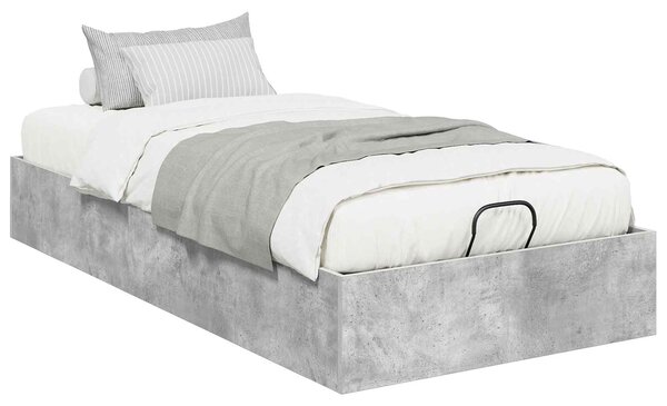 Otomanski krevet Betonsko Siva 90 x 200 cm Konstrukcijsko drvo - Siva / 90 x 200 cm