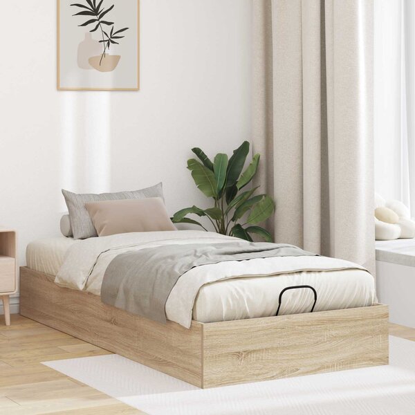 Otomanski krevet s pohranom Sonoma hrast 203 x 90 x 25 cm - Smeđa / 203 x 90 x 25 cm