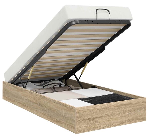 Otomanski krevet s pohranom Sonoma hrast 203 x 90 x 25 cm - Smeđa / 203 x 90 x 25 cm