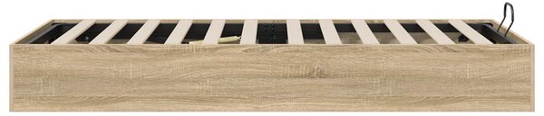 Otomanski krevet s pohranom Sonoma hrast 203 x 90 x 25 cm - Smeđa / 203 x 90 x 25 cm