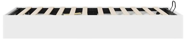 Otomanski krevet Bijeli 203 x 90 x 25 cm Konstrukcijsko drvo - Bijela / 203 x 90 x 25 cm