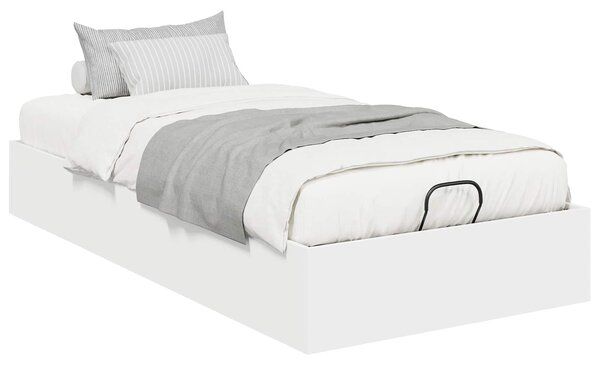 Otomanski krevet Bijeli 203 x 90 x 25 cm Konstrukcijsko drvo - Bijela / 203 x 90 x 25 cm