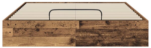 Otomanski krevet s pohranom Staro drvo 193 x 120 x 25 cm - Smeđa / 193 x 120 x 25 cm