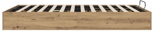 Otomanski krevet s pohranom Zanatski Hrast 120 x 200 cm - Smeđa / 120 x 200 cm