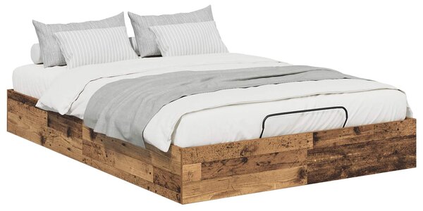 Otomanski krevet s pohranom Staro drvo 193 x 120 x 25 cm - Smeđa / 193 x 120 x 25 cm