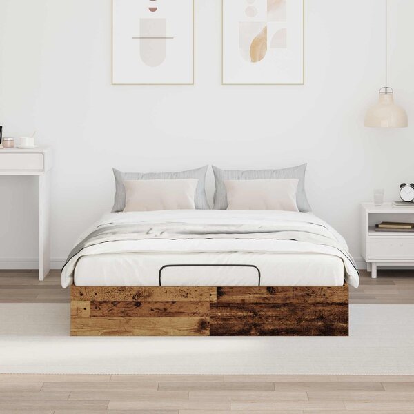 Otomanski krevet s pohranom Staro drvo 193 x 120 x 25 cm - Smeđa / 193 x 120 x 25 cm
