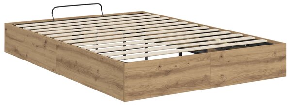 Otomanski krevet s pohranom Zanatski Hrast 120 x 200 cm - Smeđa / 120 x 200 cm