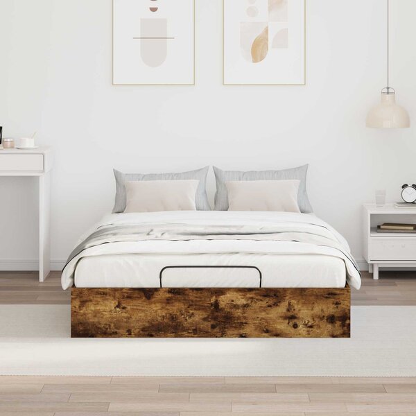 Otomanski krevet s pohranom Dimljeni Hrast 203 x 120 x 25 cm - Smeđa / 203 x 120 x 25 cm