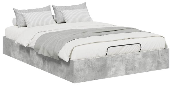 Otomanski krevet Betonsko Siva 120 x 190 cm Konstrukcijsko drvo - Siva / 120 x 190 cm