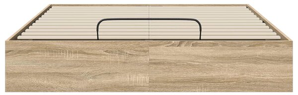 Otomanski krevet s pohranom Sonoma hrast 203 x 140 x 25 cm - Smeđa / 203 x 140 x 25 cm