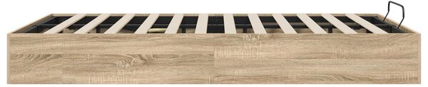 Otomanski krevet s pohranom Sonoma hrast 203 x 140 x 25 cm - Smeđa / 203 x 140 x 25 cm