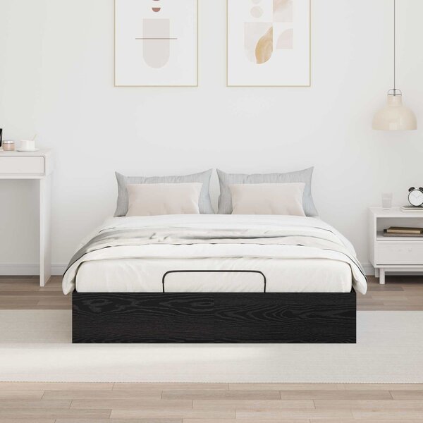 Otomanski krevet s pohranom Crni Hrast 193 x 120 x 25 cm - Crna / 193 x 120 x 25 cm