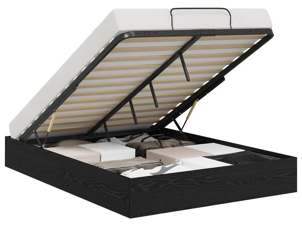 Otomanski krevet s pohranom Crni Hrast 193 x 120 x 25 cm - Crna / 193 x 120 x 25 cm
