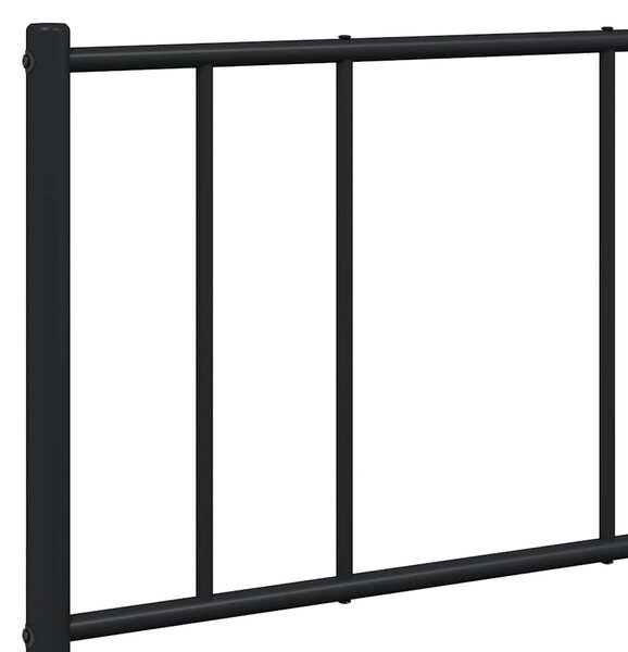 Metalni okvir kreveta uzglavlje i podnožje crni 160x200 cm - Crna / 160 x 200 cm