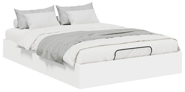 Otomanski krevet Bijeli 203 x 140 x 25 cm Konstrukcijsko drvo - Bijela / 203 x 140 x 25 cm