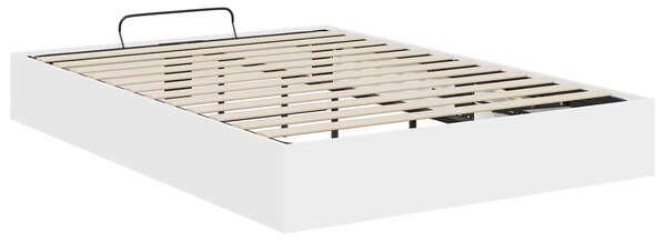 Otomanski krevet Bijeli 203 x 140 x 25 cm Konstrukcijsko drvo - Bijela / 203 x 140 x 25 cm