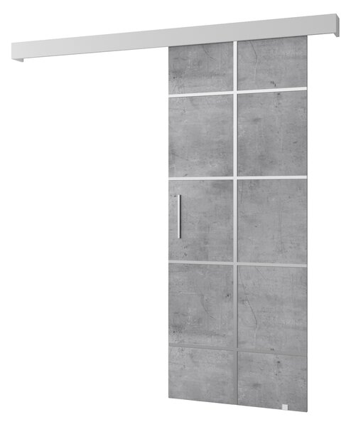 Zondo Klizna vrata 90 cm Sharlene III (beton + bijela mat + srebrna). 1043693